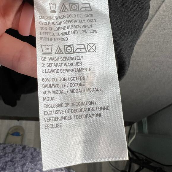 Belle Beach by Kim Gravel Petite Slub Knit Cover Up Black Petite M - Picture 13 of 15